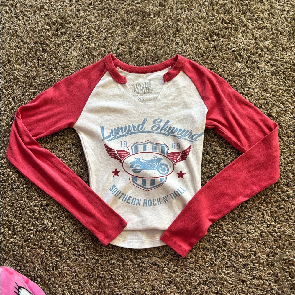 Kids Red and White Raglan Shirt